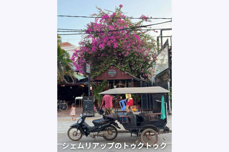 シェムリアップ市内のトゥクトゥク