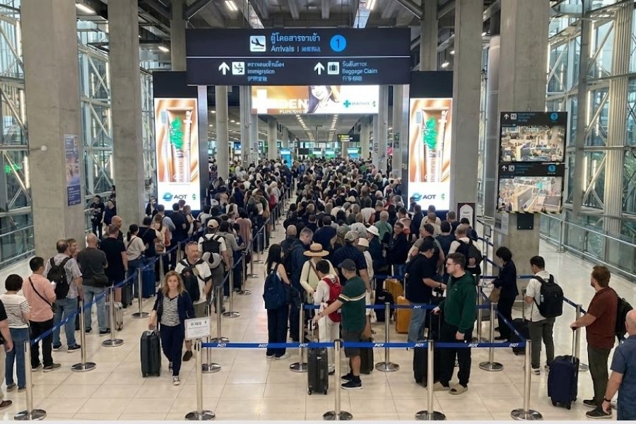 スワンナプーム空港の混雑